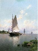 Alfred Thompson Bricher Blue Point, Long Island oil